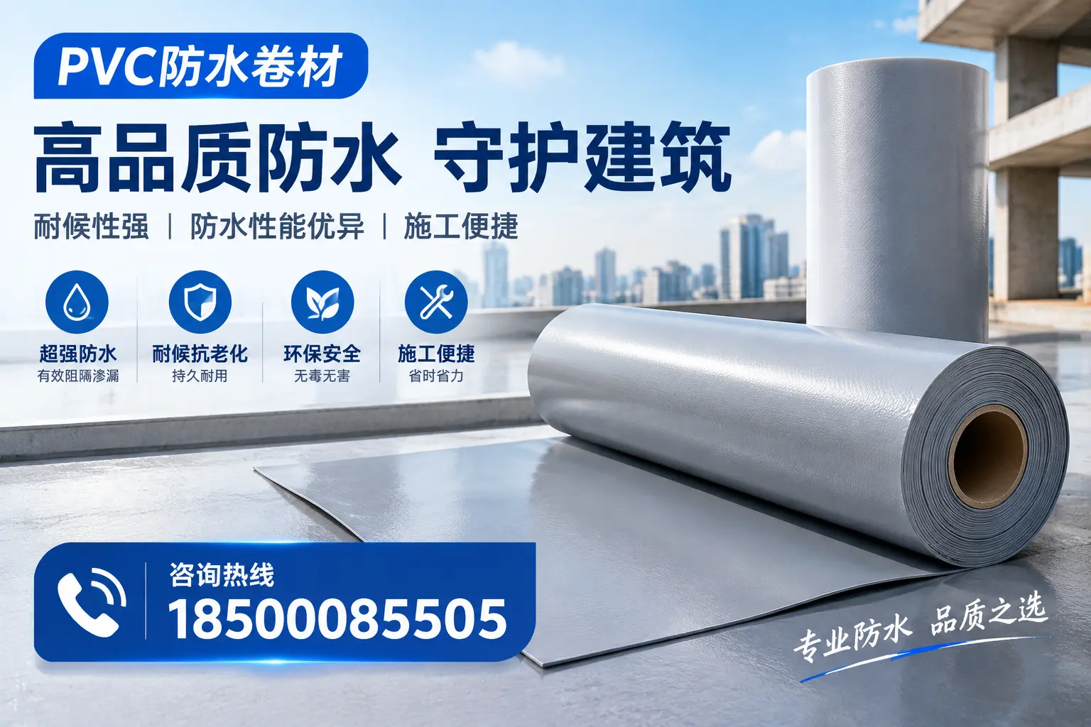 PVC防水卷材的防水效果评测，适合三亚的科学依据